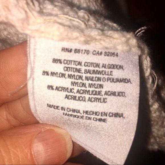 Moth Anthropologie White Open Front Sweater Large - Picture 4 of 5